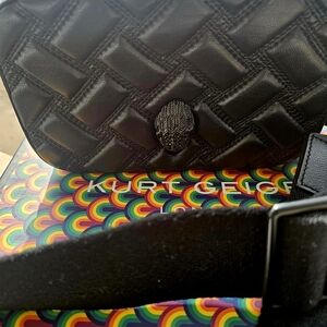 Kurt Geiger Black Quilted Crossbody Bag